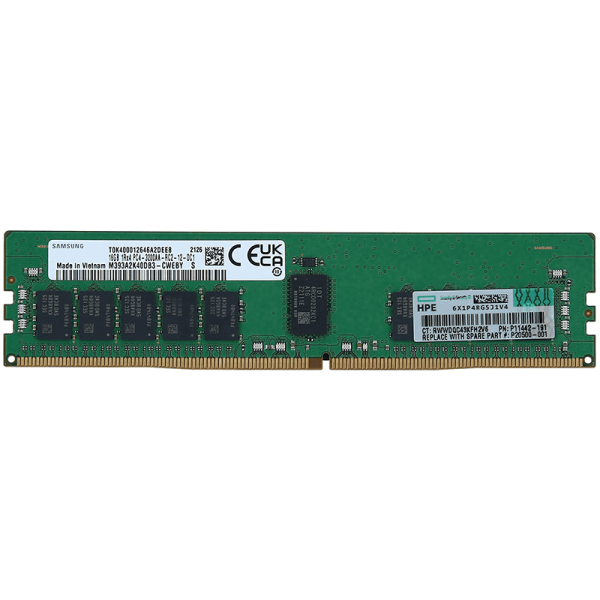 Bộ Nhớ RAM DDR4 HPE 16GB (1 x 16GB) Dual Rank x8 ECC 2666MHz CAS-19-19-19 Unbuffered Standard Memory Kit