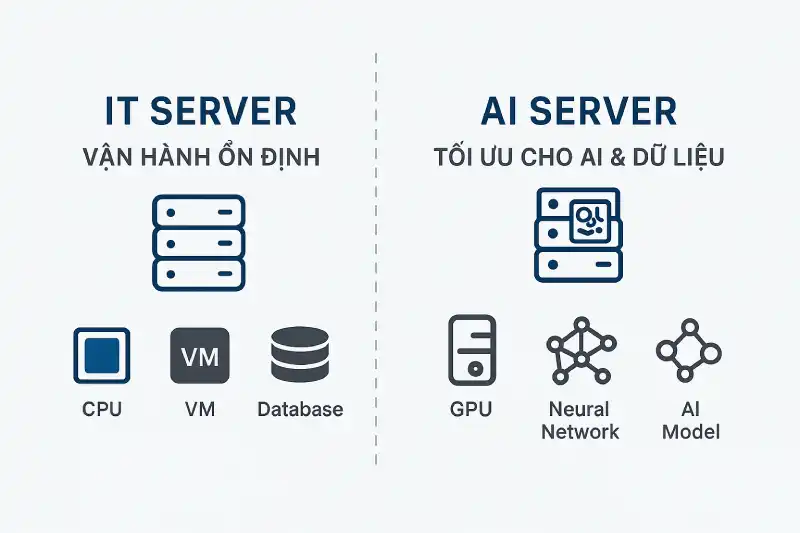 AI Server Là Gì? Vì Sao AI Server Tách Khỏi Server Truyền Thống? AI Server Là Gì? Vì Sao AI Server Tách Khỏi Server Truyền Thống?