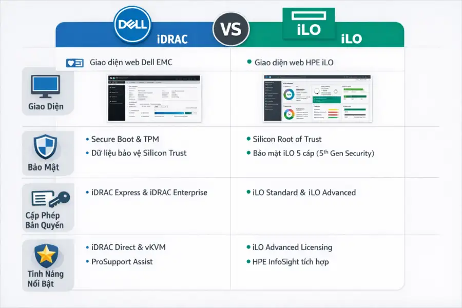 iDRAC, iLO Là Gì? Công Cụ Quản Trị Máy Chủ Từ Xa Phổ Biến iDRAC, iLO là gì? Công cụ quản trị máy chủ từ xa phổ biến