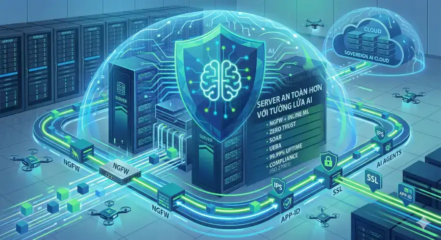 Server An Toàn Hơn Với Tường Lửa Thế Hệ Mới Tích Hợp AI Server An Toàn Hơn Với Tường Lửa Thế Hệ Mới Tích Hợp AI