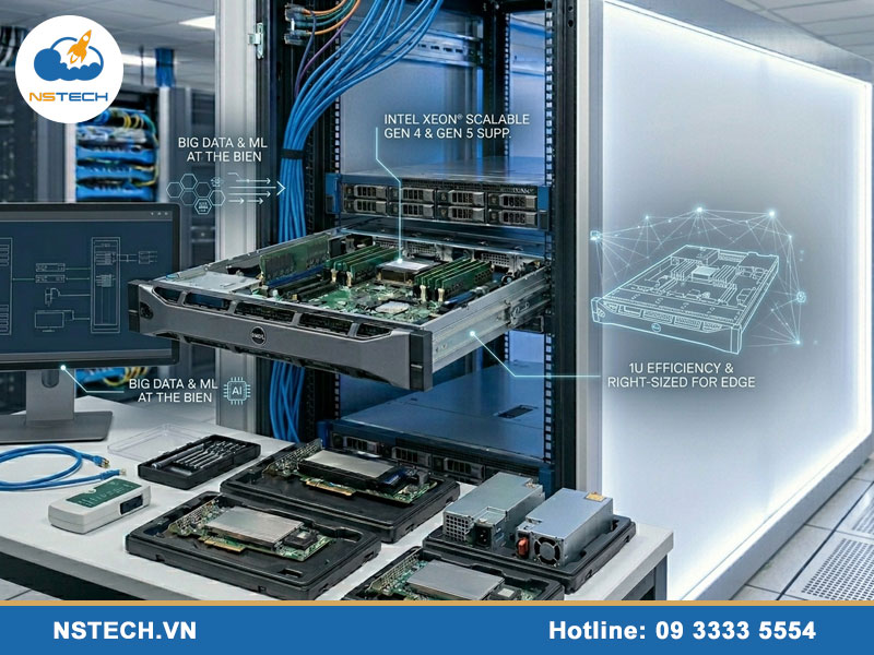 Địa chỉ bán Máy chủ Dell PowerEdge R660XS 8x2.5" chính hãng 