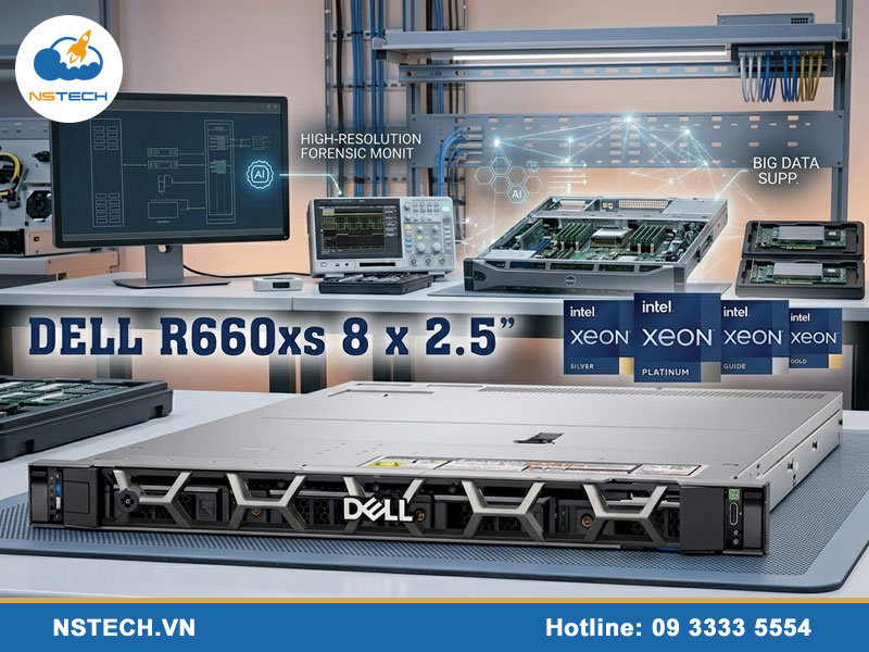 Địa chỉ bán Máy chủ Dell PowerEdge R660XS 8x2.5" chính hãng 