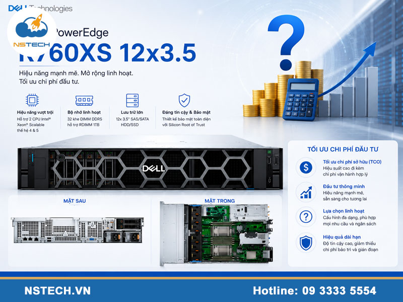 Giá Máy chủ Dell PowerEdge R760XS 12x3.5 bao nhiêu?
