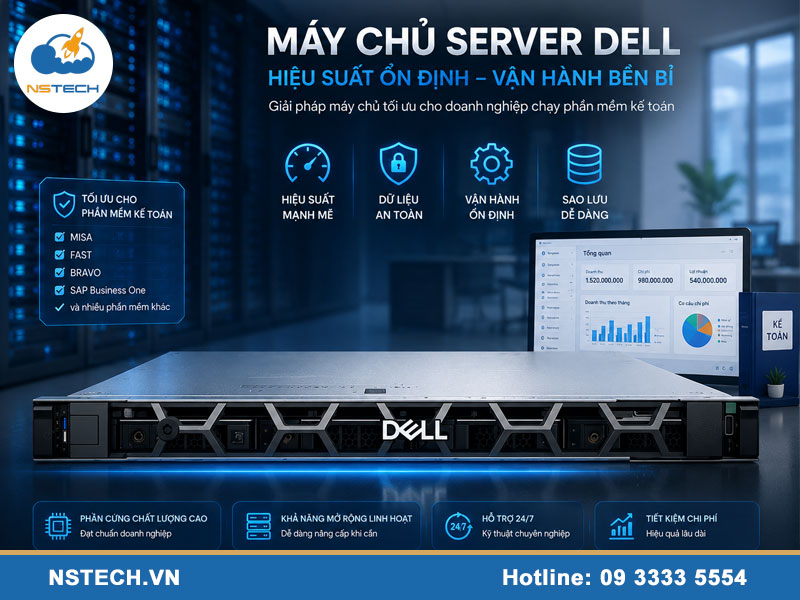 Máy chủ Server chạy phần mềm kế toán cần gì