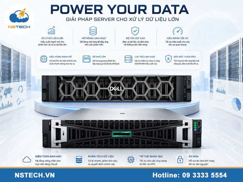 Máy chủ server cho xử lý dữ liệu lớn tối ưu hiệu suất Máy chủ server cho xử lý dữ liệu lớn