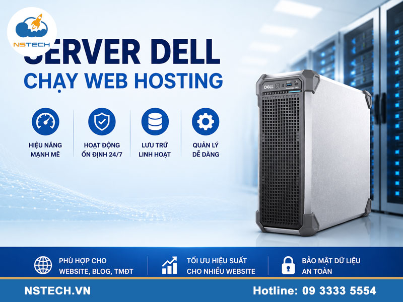Máy chủ server Dell chạy web hosting tối ưu, ổn định