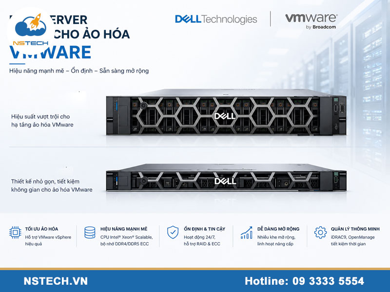 Máy chủ server Dell cho ảo hóa VMware tối ưu
