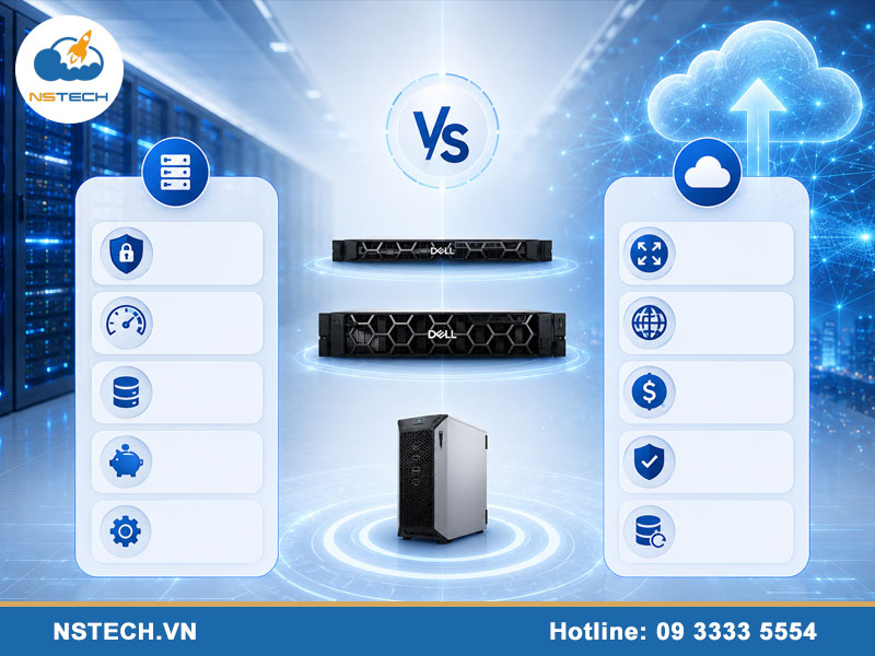 Nên dùng máy chủ server Dell hay cloud cho doanh nghiệp?