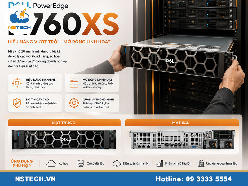 Ưu nhược điểm của Máy chủ Dell PowerEdge R760XS 12x3.5