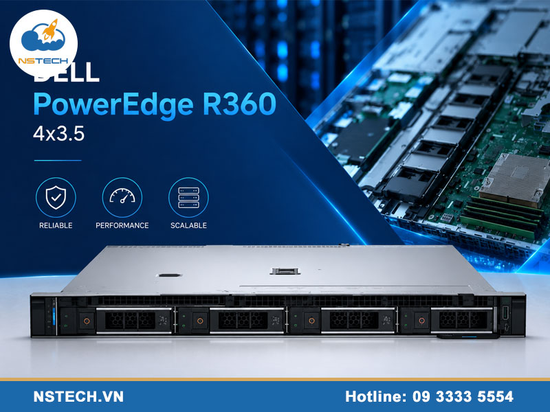 địa chỉ bán Máy chủ Dell PowerEdge R360 Server 4x3.5