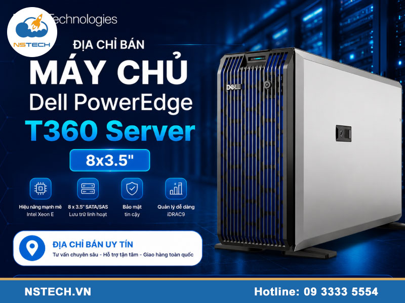 Địa chỉ bán Máy chủ Dell PowerEdge T360 Server 8x3