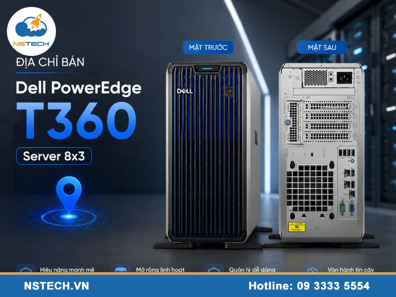 Địa chỉ bán máy chủ Dell PowerEdge T360 Server 8x3.5 chính hãng