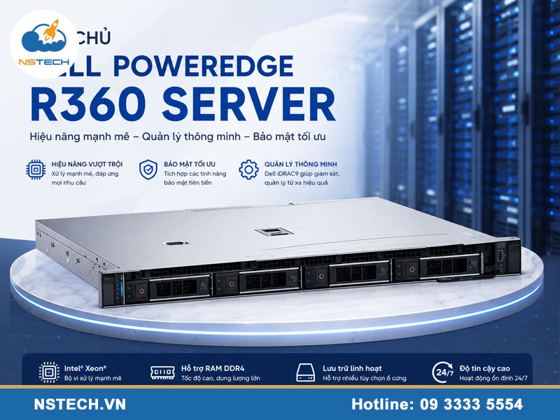 Máy chủ Dell PowerEdge R360 Server 4x3