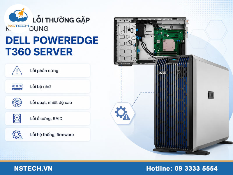Những lỗi thường gặp khi sử dụng Máy chủ Dell PowerEdge T360 Server 8x3