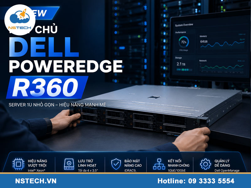 Review máy chủ Dell PowerEdge R360 Server 4x3.5 Review Máy chủ Dell PowerEdge R360 Server 4x3