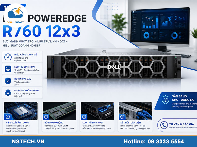 Review Máy chủ Dell PowerEdge R760 12x3