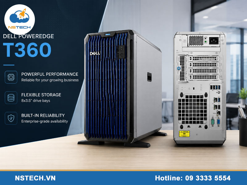 Review máy chủ Dell PowerEdge T360 Server 8x3.5