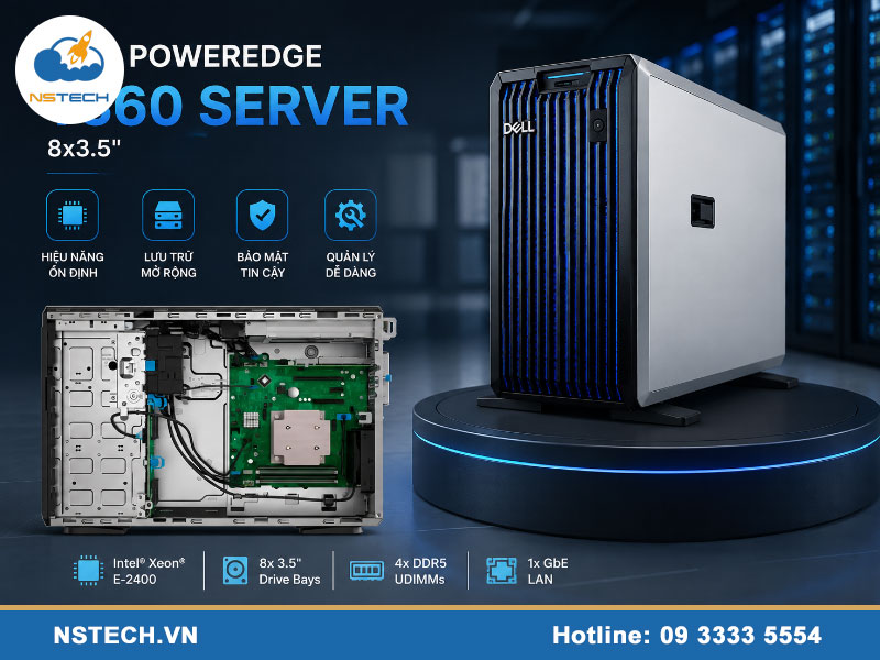 Ưu nhược điểm của Máy chủ Dell PowerEdge T360 Server 8x3
