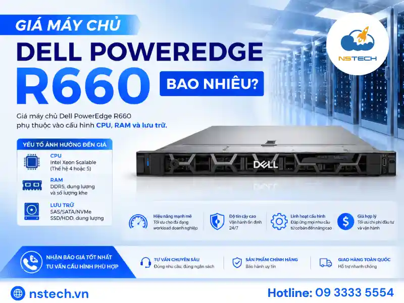 Giá Máy Chủ Dell PowerEdge R660 Bao Nhiêu?