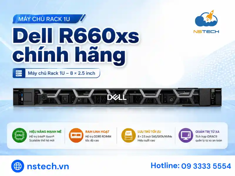 Máy Chủ Dell PowerEdge R660xs chính hãng