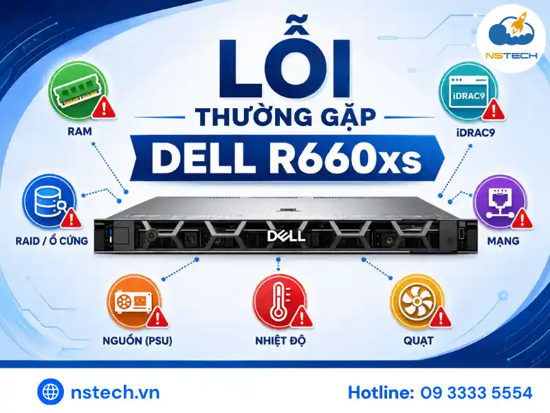 Những lỗi thường gặp khi sử dụng máy chủ Dell PowerEdge R660xs và cách xử lý