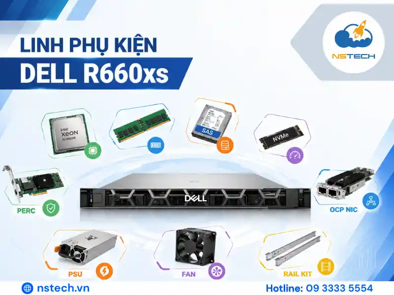 Linh phụ kiện Máy chủ Dell PowerEdge R660xs Linh phụ kiện Máy chủ Dell PowerEdge R660xs