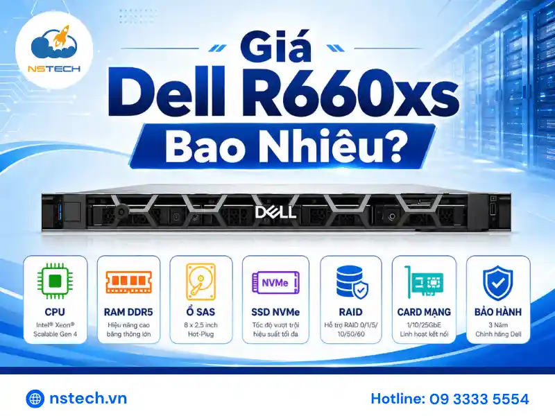 Giá Máy Chủ Dell PowerEdge R660xs bao nhiêu Giá máy chủ Dell PowerEdge R660xs 2026