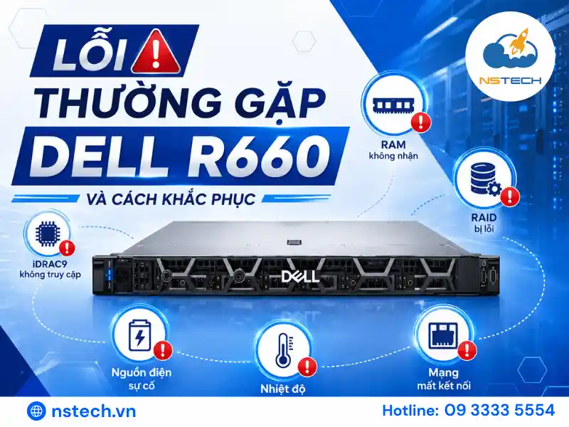 Những lỗi thường gặp khi sử dụng Máy chủ Dell PowerEdge R660