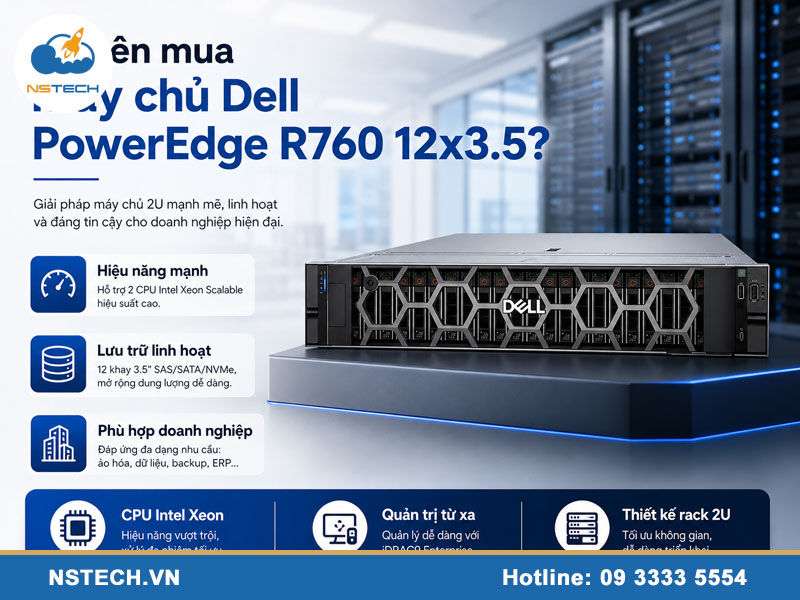 Có nên mua Máy chủ Dell PowerEdge R760 12x3