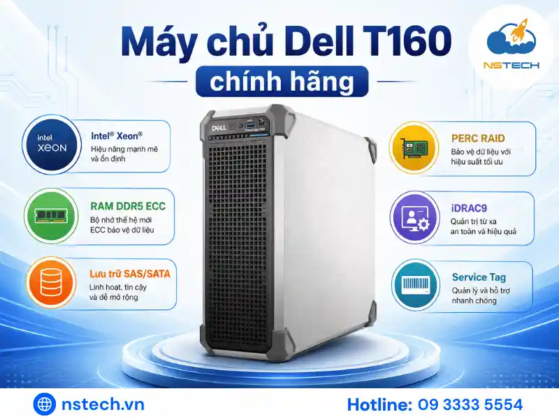 Máy Chủ Dell PowerEdge T160 chính hãng