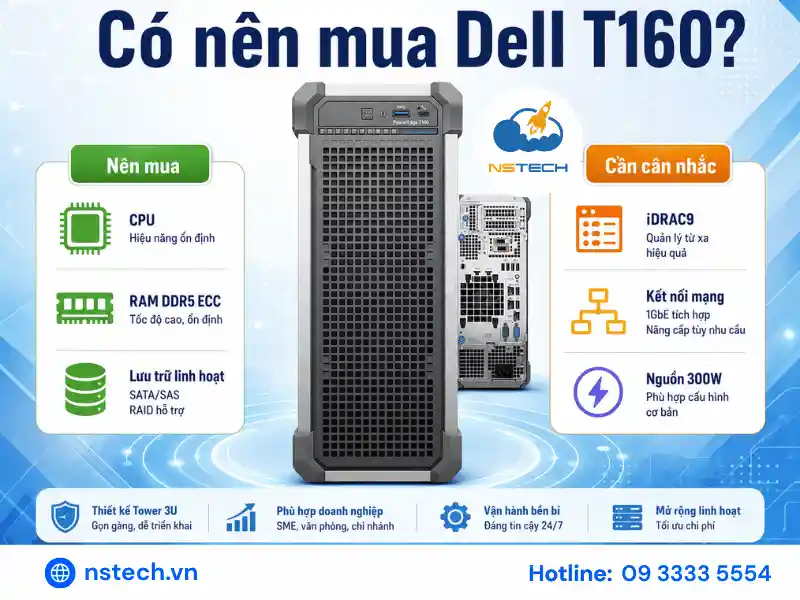 Có nên mua Máy chủ Dell PowerEdge T160 Có nên mua Dell T160?