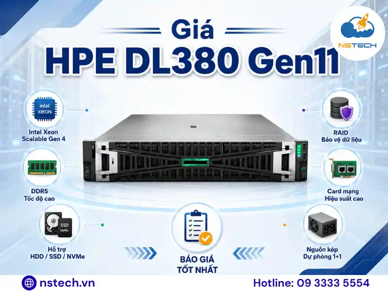 Giá Máy chủ HPE ProLiant DL380 Gen11 bao nhiêu Giá HPE DL380 Gen11