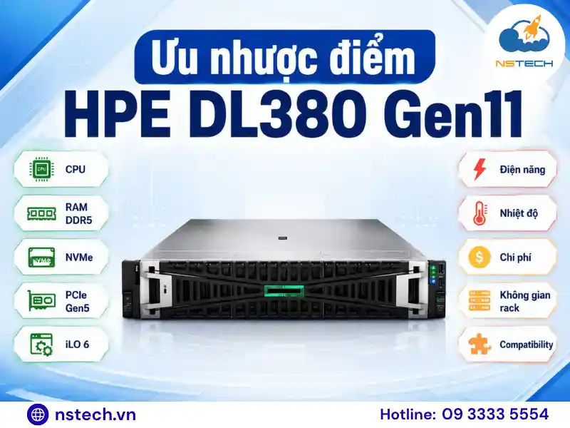 Ưu nhược điểm của Máy chủ HPE ProLiant DL380 Gen11 Ưu nhược điểm của máy chủ HPE ProLiant DL380 Gen11