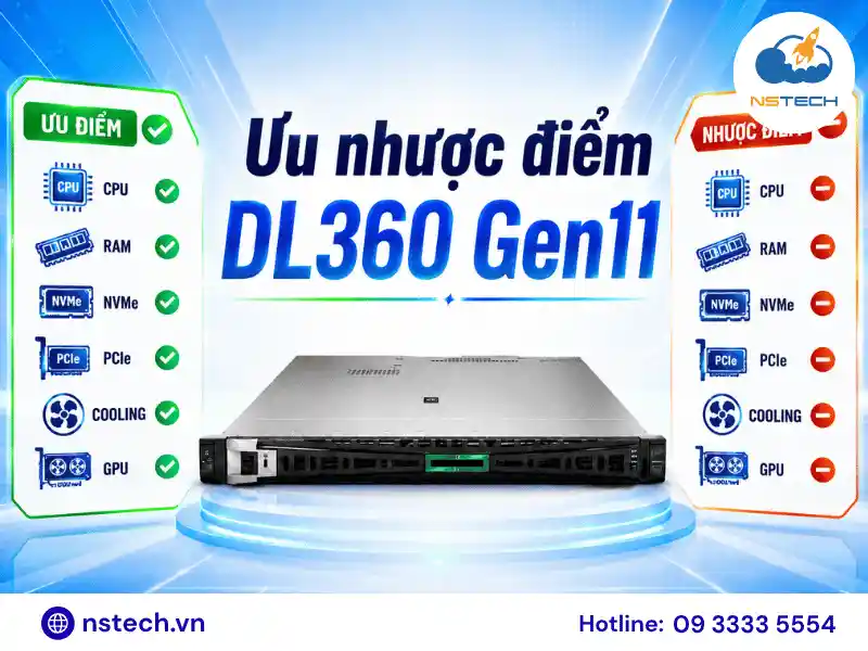 Ưu nhược điểm của Máy chủ HPE ProLiant DL360 Gen11