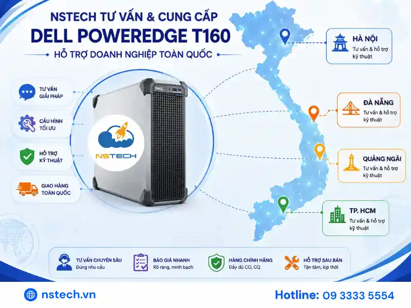 Khu vực NSTECH tư vấn Máy chủ Dell PowerEdge