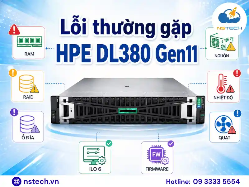 Những lỗi thường gặp khi sử dụng Máy chủ HPE ProLiant DL380 Gen11
