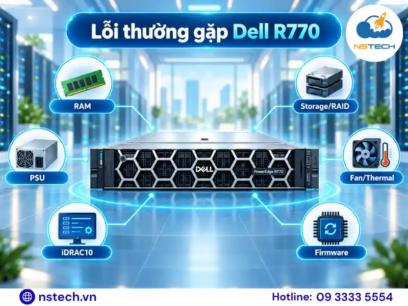 Những lỗi thường gặp khi sử dụng Máy chủ Dell PowerEdge R770