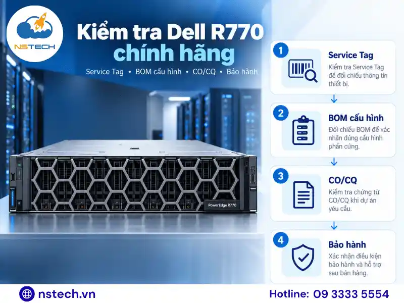 Địa chỉ bán Máy chủ Dell PowerEdge R770 chính hãng Mua Dell PowerEdge R770 chính hãng cần kiểm tra những gì
