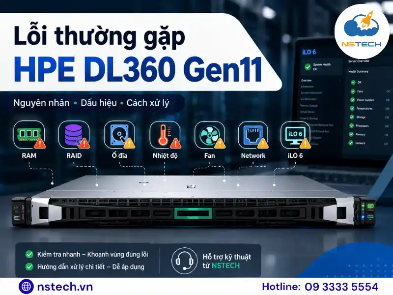 Những lỗi thường gặp khi sử dụng Máy chủ HPE ProLiant DL360 Gen11