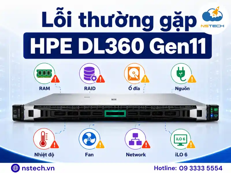Những lỗi thường gặp khi sử dụng Máy chủ HPE ProLiant DL360 Gen11