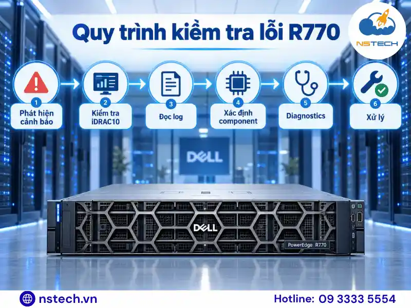 Quy trình kiểm tra và xử lý lỗi Dell PowerEdge R770