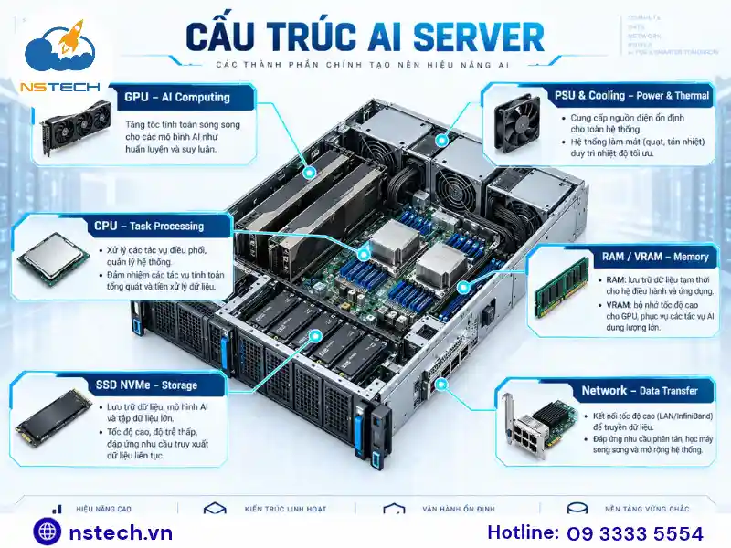 CẤU TRÚC AI SERVER