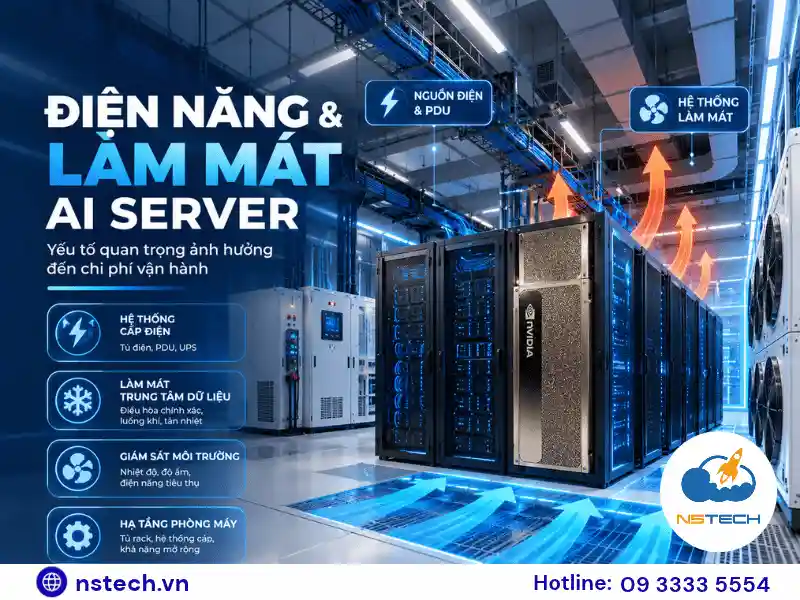 Chi phí điện năng và làm mát AI Server